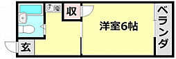 ウィンディア住吉町 3階ワンルームの間取り