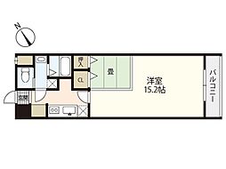 コンポーゼ庚午北 5階1Kの間取り