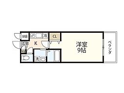 TOR1stBLD. 4階1Kの間取り