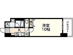 ウイング宝町サード 19階1Kの間取り