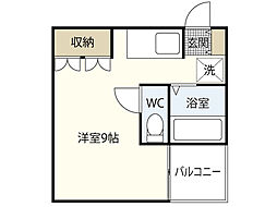 プリシアダイコウ ワンルームの間取図画像