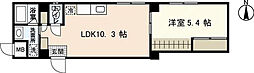 ヒルヴィスタ三滝 1LDKの間取図画像