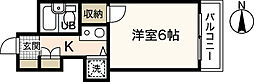 グランデール横川 1Kの間取図画像