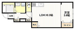 カーリー・ダダン元町 1LDKの間取図画像