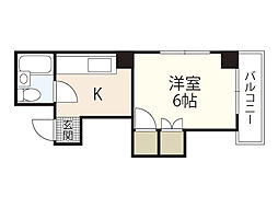 ピュアシティ 1Kの間取図画像