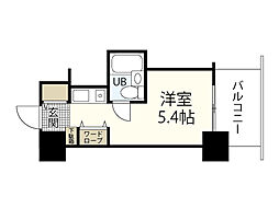 朝日プラザアムネット天満町 ワンルームの間取図画像