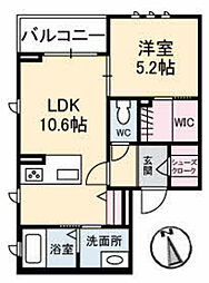 ジョイア白島 1LDKの間取図画像