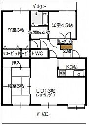 Yビル 3LDKの間取図画像