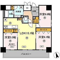 仮)中特ビル 3LDKの間取図画像