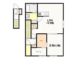 仮称南栄3丁目新築アパート 1LDKの間取図画像