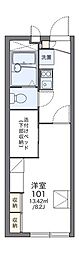 レオパレスかぎもと 1Kの間取図画像