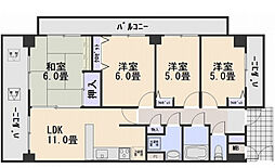 サンピア五日市 4LDKの間取図画像