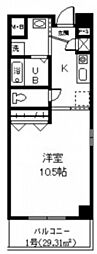 柳川ビル 1Kの間取図画像