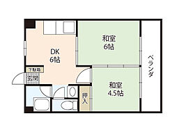 JSビル大宮 2DKの間取図画像