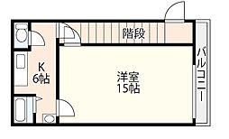 ヒロシマKSビル 1DKの間取図画像