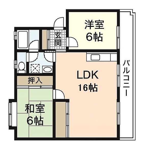 二反田ビル ｜広島県広島市佐伯区五日市5丁目(賃貸マンション2LDK・3階・61.24㎡)の写真 その2