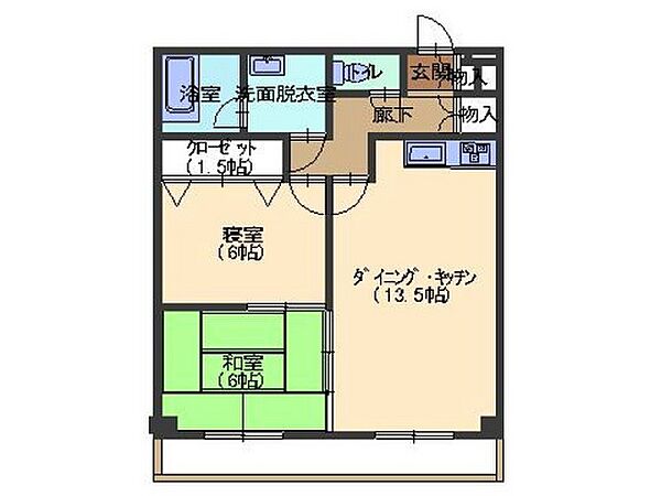 広島県広島市佐伯区五日市1丁目(賃貸マンション2LDK・2階・51.88㎡)の写真 その2