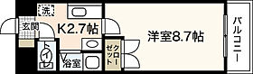 広島県広島市西区上天満町（賃貸マンション1K・5階・25.52㎡） その2