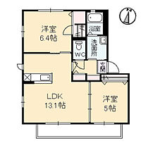 クレールＭ Ａ棟  ｜ 広島県大竹市油見3丁目（賃貸アパート2LDK・1階・54.07㎡） その2