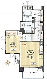 エクセレントマスターズ八王子中楽坊 1LDKの間取図画像