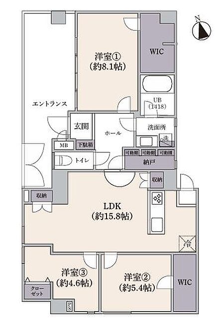 3LDK 間取り