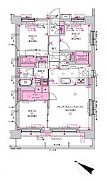ベルジュール八王子高尾 3LDKの間取り