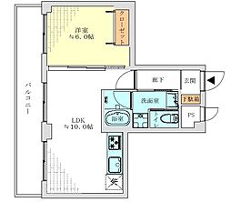 ライオンズシティ八王子 1LDKの間取図画像