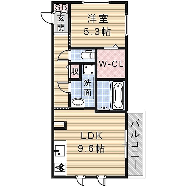 レブエスペランス ｜大阪府寝屋川市松屋町(賃貸アパート1LDK・3階・41.29㎡)の写真 その2