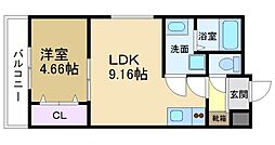 ＳＴＲＥＡＭ 3階1LDKの間取り