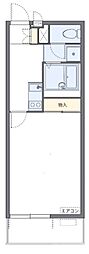 レオネクストインパル6 1Kの間取図画像