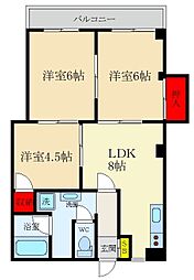 マンションTowa 3LDKの間取図画像