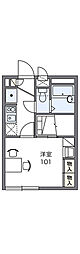レオパレス池田 1Kの間取図画像