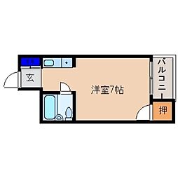 プレアール上神田 ワンルームの間取図画像