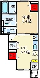 セラフィーメゾン香里園 1DKの間取図画像