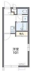 レオパレス新家2 1Kの間取図画像