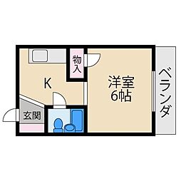 OTYマンション 1Kの間取図画像