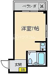 マンションミキ ワンルームの間取図画像