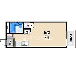 ハイツ山本 ワンルームの間取図画像