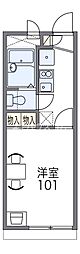レオパレスグレイス1 1Kの間取図画像