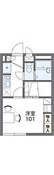 レオパレスレミネンス 1Kの間取図画像