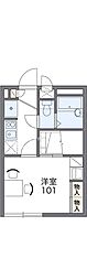 レオパレスレミネンス 1Kの間取図画像