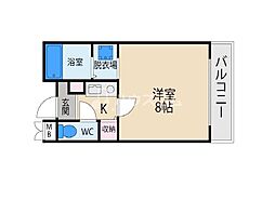 マイトレーヤ・ハイツ 1Kの間取図画像