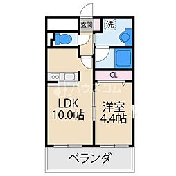 PRESTANCE香里 1LDKの間取図画像