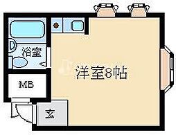 ハマンション香里 ワンルームの間取図画像