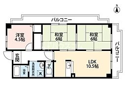 コーポ小林 3LDKの間取図画像
