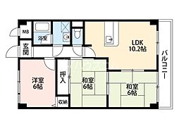 ベルドミール 3LDKの間取図画像