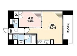 LupinusI 1LDKの間取図画像