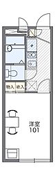 レオパレスヒカリ 1Kの間取図画像