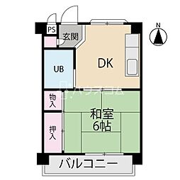 ビラビアンカ 1DKの間取図画像
