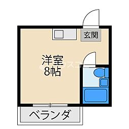 未来ハウス ワンルームの間取図画像